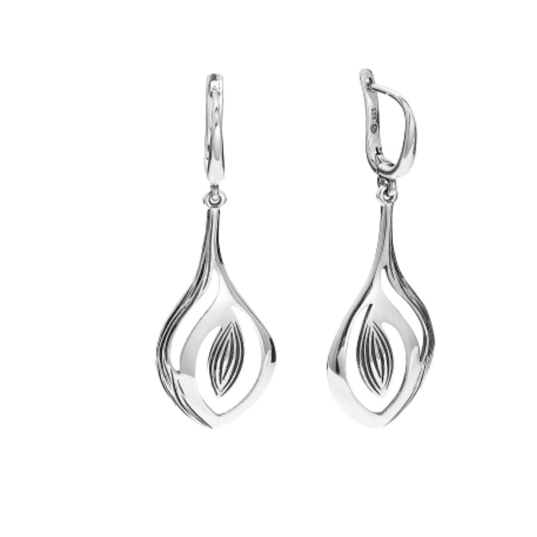 Srebrne kolczyki damskie oksydowane „Elegancja i Charakter” – biżuteria Silverchoice